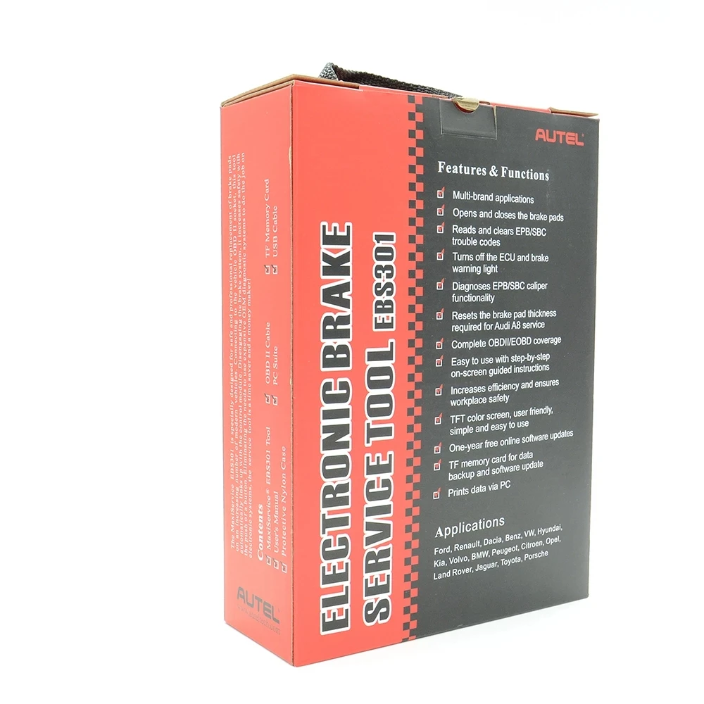 

Original Autel MaxiService EBS301 Electronic Brake Service Tool OBDII/EOBD Brakes Setting Scanner Update Via Internet