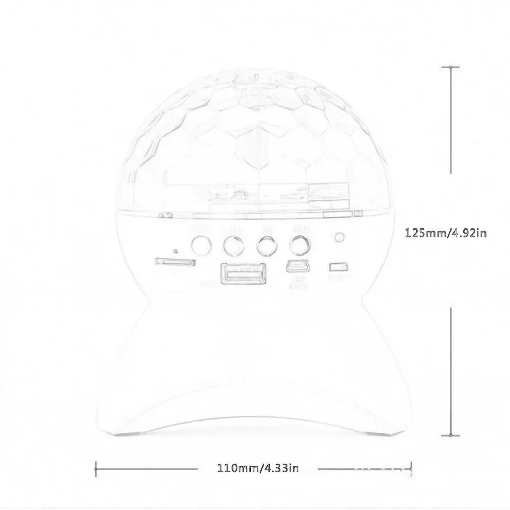 Цветная неоновая сценическая лампа Беспроводная колонка с поворотом на 360