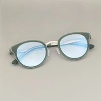 2021 german brand glasses men medical stainless steel acetate retro round eyeglasses women lightweight spectacle frame jangma