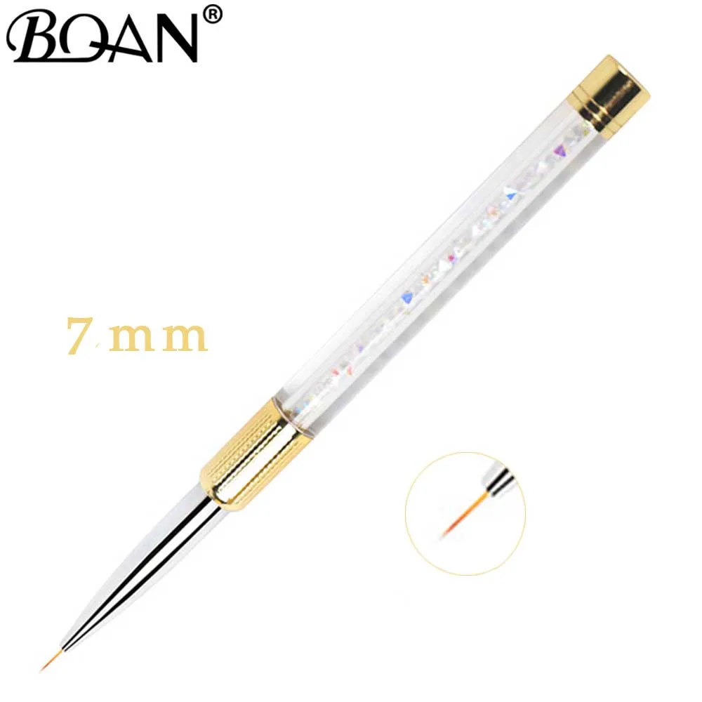 7mm BQAN#4#6#8#10 УФ-гель для дизайна ногтей лак Краски кисть для ногтей, деревянная ручка, вышитые цветы, инструменты для маникюра - Цвет: 7mm