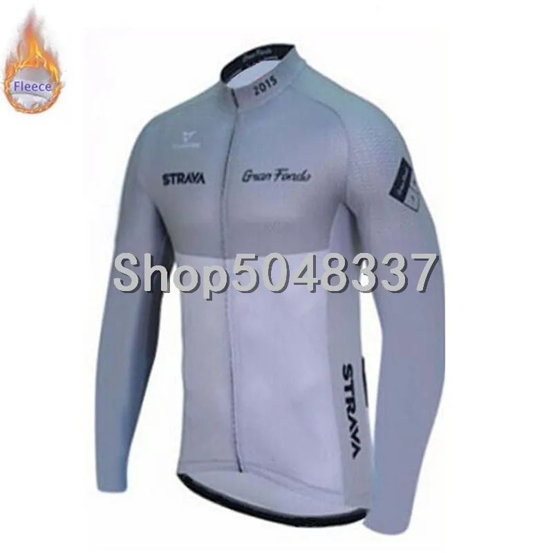 STRAVA для мужчин pro team велосипедная Одежда Зима Велоспорт Джерси термо флис с