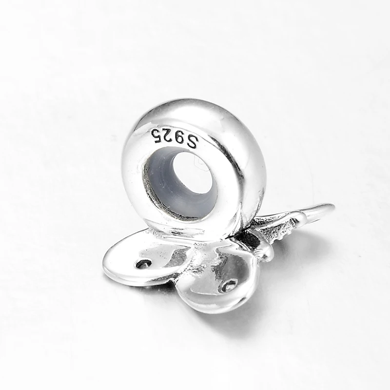 Серебро 925 пробы изысканная танцевальная форма бабочки разделительная пробка DIY