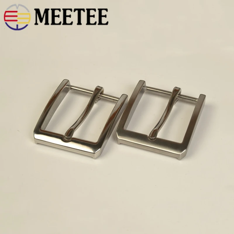 

Meetee 1 шт./2 шт., 40 мм, пряжка для ремня из нержавеющей стали, мужская Пряжка, ремни для штанов, аксессуары для кожаных ремесел YK409