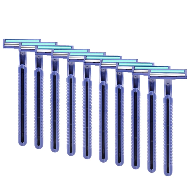 

10pcs Potable Stainless Steel Shaver Double Blade Disposable Razor Hair Remover