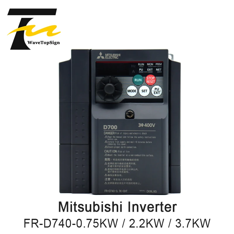

Mitsubishi inverter FR-D740-0.75K-CHT FR-D740-2.2K-CHT FR-D740-3.7K-CHT FR-D740-7.5K-CHT 3 Phase 380V