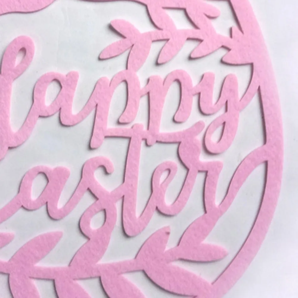 Пасхальный нетканый Розовый яйцо висящий орнамент Войлок Кролик макет сцены