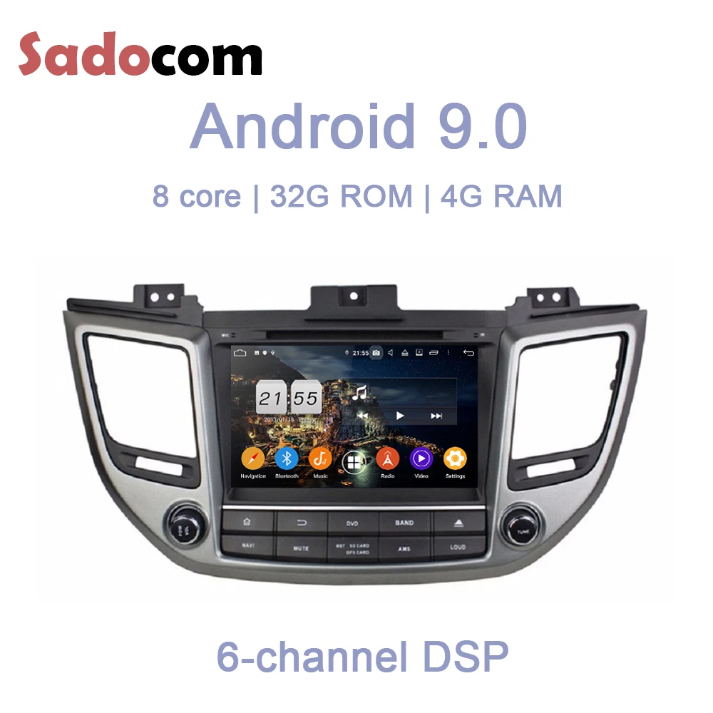TDA7851 Android 9 0 для Hyundai TUCSON IX35 2015 2016 2017 4G RAM 8 Core автомобильный dvd плеер GPS ГЛОНАСС | Отзывы и видеообзор