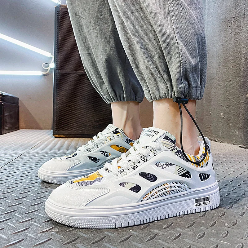 

Autumn Casual Shoes for Men Shoes Sneakers White Student Men's Winter Sneakers Spring Teenager Black and White Footwear Fashion