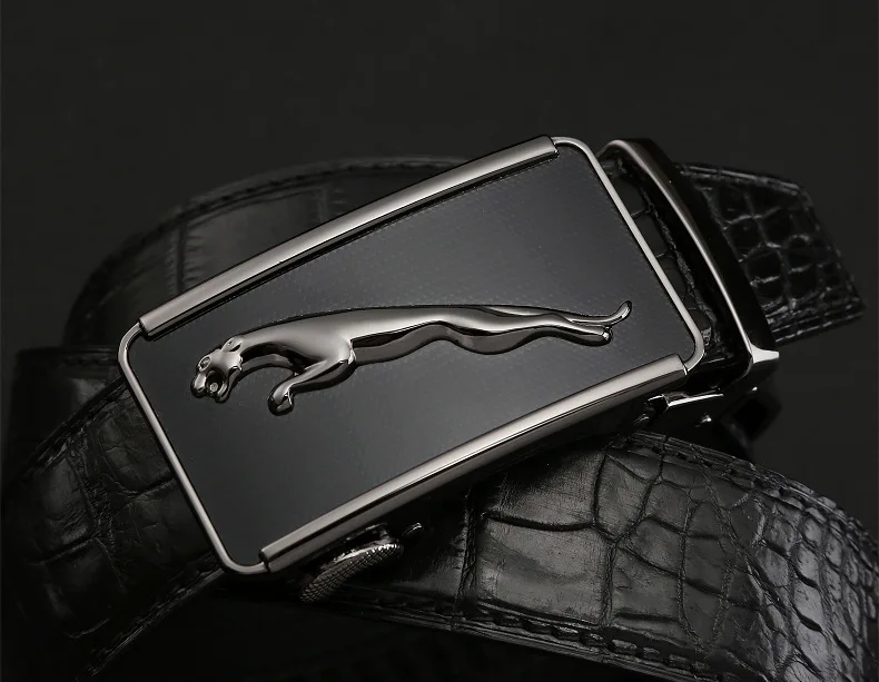 

Genuine Leather Crocodile Male Belt Correct Business Affairs Youth Waist Automatic Buckle Man cinto masculino belts for women