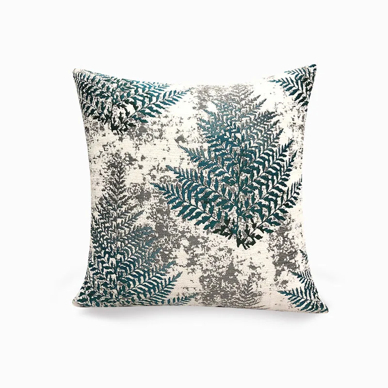 

Nordic Pillow Cover Geometric Plant Yarn Dyed Jacquard Decorative Sofa Pillow Car Cushion Nap Pillow Living Room Decoration