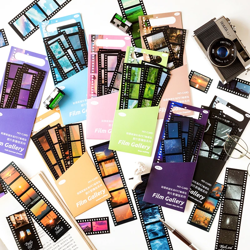 

Aesth 15pcs/pack PET Film Adhesive Cute Stickers Diary Post Bullet Junk Journal Supplies Stationery Scrapbooking Deco Stickers