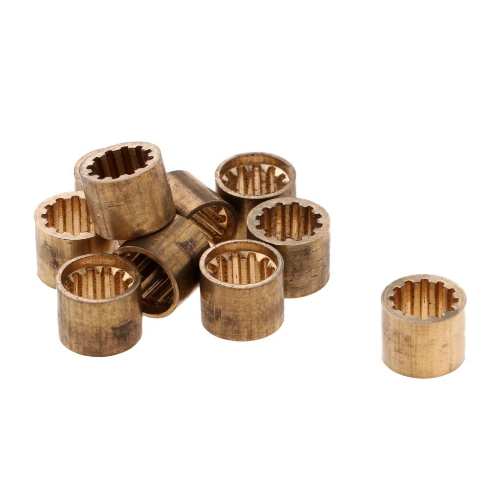 

Prettyia Pack Of 10pcs Brass Snooker Or Pool Cue Tip Ferrules Accessories