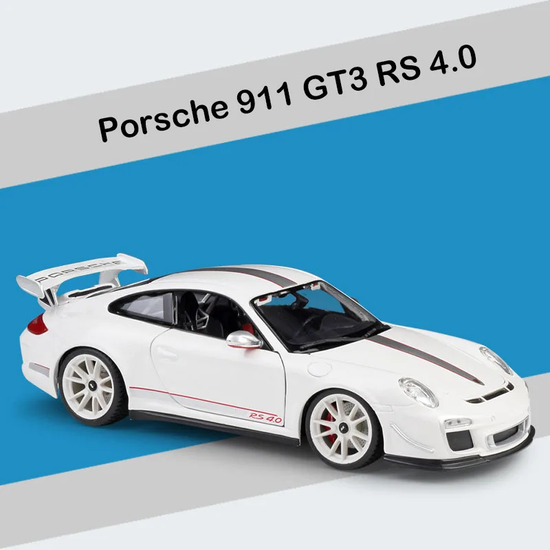 Литая модель автомобиля Bburago 911 GT3 RS 4 0 1:18 спортивный автомобиль из металлического