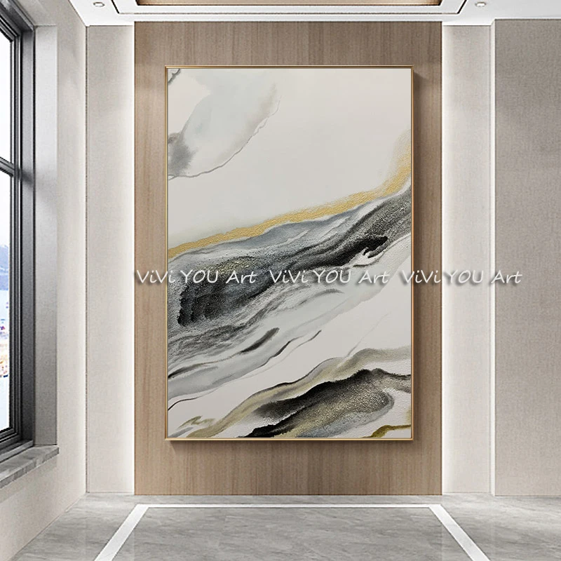 

Golden Paintinghand painted Abstract Painting Modern Painting On Canvas painting Wall Art picture for Office bedroom home Decora