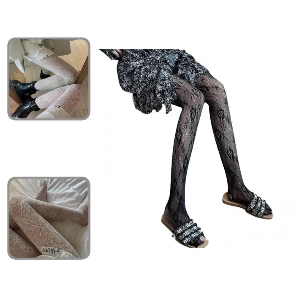 

Женские привлекательные однотонные прозрачные колготки, длинные носки, ажурная Клубная одежда