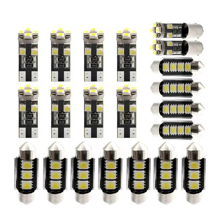 

21Pcs/Set Car LED Interior Light Dome Map Door Lamp Kit License Plate Light Bulbs for BMW E46 Sedan M3 1999-2005