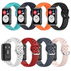 Силиконовый ремешок для часов Huawei, 2020, цветной браслет, Сменные аксессуары, ремешок для часов huawei