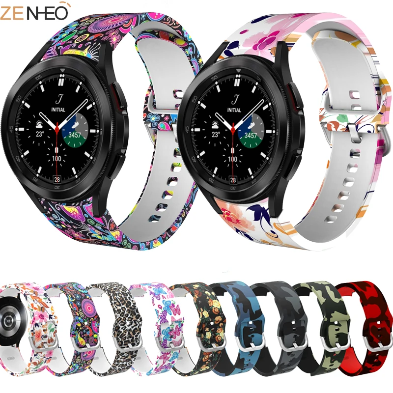 

Soft Silicone 20mm Watchbands for Samsung Galaxy Watch 4 40mm 44mm Strap Band for Galaxy Watch 4 Classic 42mm 46mm Straps Correa