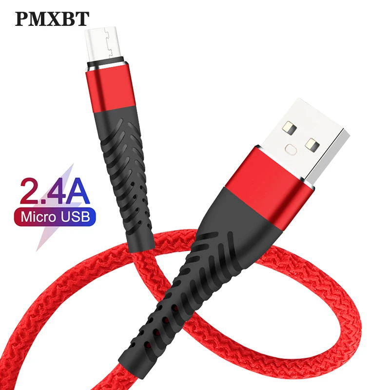 Micro USB Type C кабели 2.4A Быстрая зарядка кабель для передачи данных Samsung s9 Huawei P30 Android