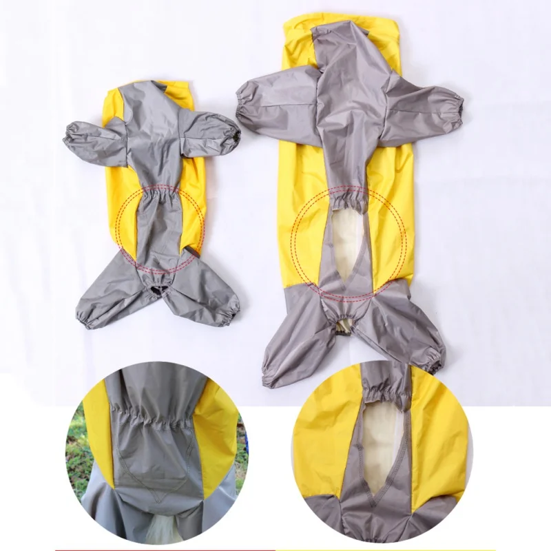 Длинный плащ для собак дышащий дождевик с дырками регулируемая кулиска прогулок