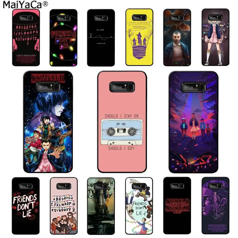 

MaiYaCa should stay should Stranger Things Pattern TPU Phone Case for Samsung Note 3 4 5 7 8 9 galaxy A50 A70 galaxy J7 2018