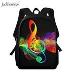Рюкзак школьный Jackherelook Music Note для девочек, Модный повседневный дизайнерский ранец для книг с принтом на заказ