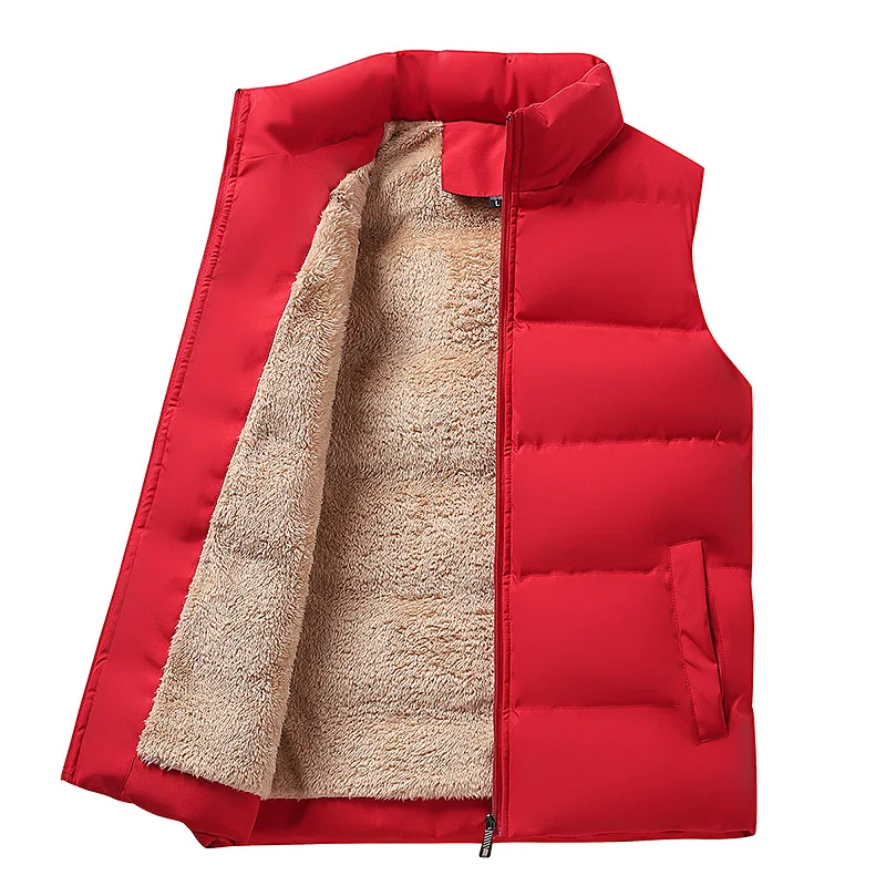 

2021 Male Cotton-Padded Men's Sleeveless Vest Men 6XL Thicken Waistcoats Mens Jacket Vest Winter Fashion Casual Coats Couples
