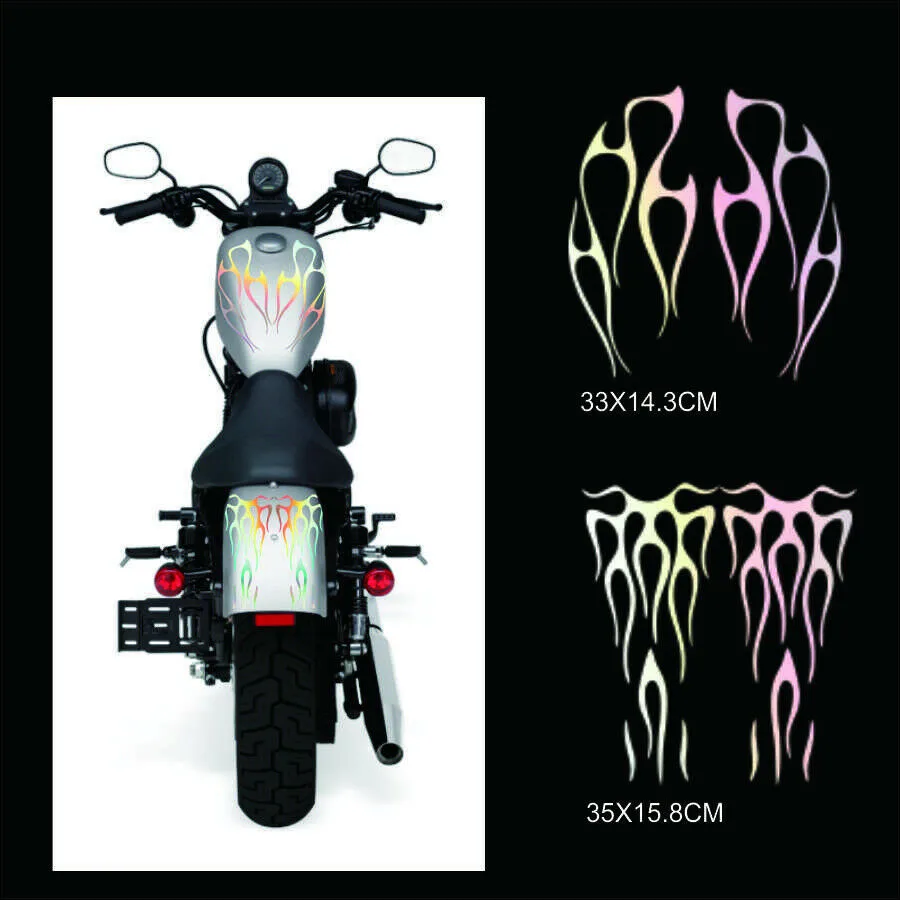 

Decal Flame Decoration Sticker Fairing Graphic Holographic Motorcycle Set