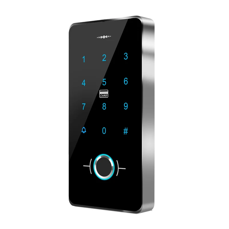 outdoor ip68 waterproof fingerprint access control keypad rfid keyboard touch panel electronic door opener system 13 56mhz cards free global shipping