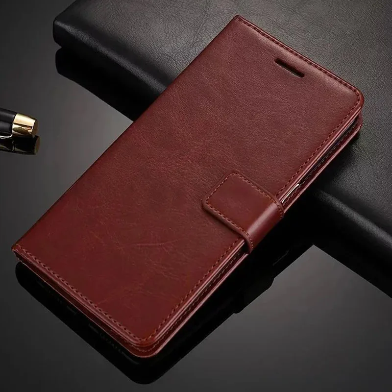 Brown Кожаный бумажник чехол для телефона для samsung Galaxy A3 A5 A7 J5 J2 премьер-10 20 30 40 50 70 A6 A7 A8 A9 S8 S9 S10 плюс Чехол - Цвет: Brown