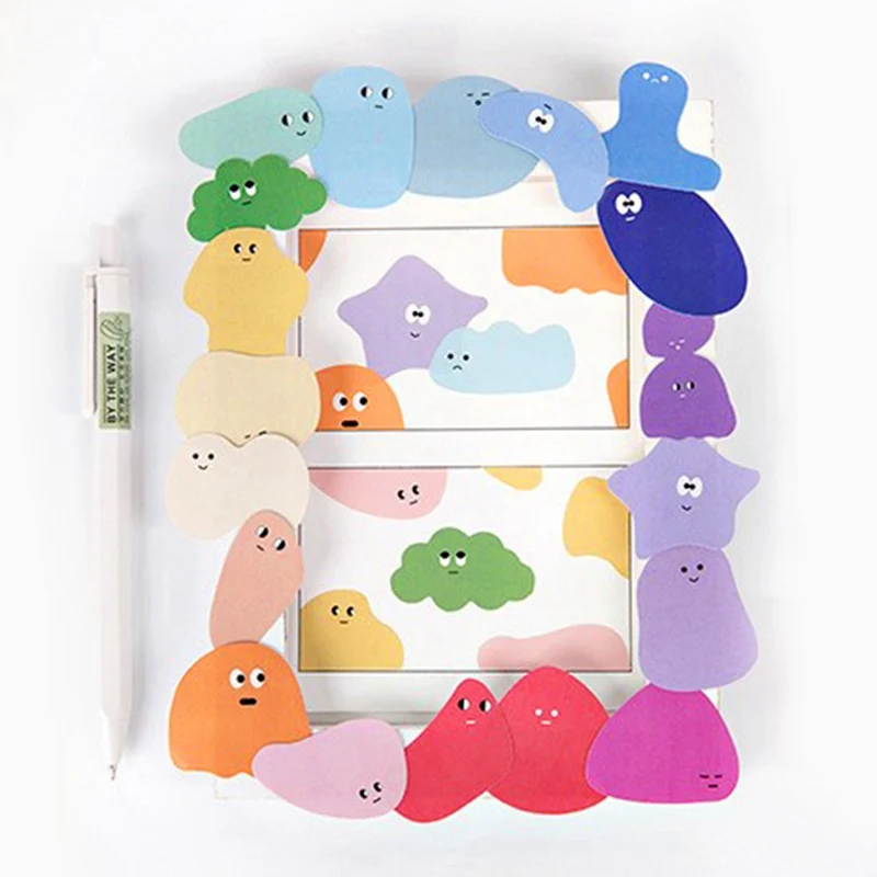 46 шт./пакет Канцтовары Мультяшные наклейки милые конфетные Kawaii липкая бумага