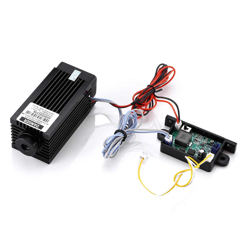 445nm 5500mW 12V Высокая мощность TTL регулируемый фокус синий лазерный модуль DIY