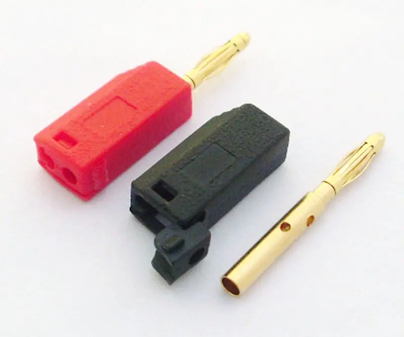 50 шт. 2 мм Штабелируемый позолоченный Банановый штекер цвета | Электроника