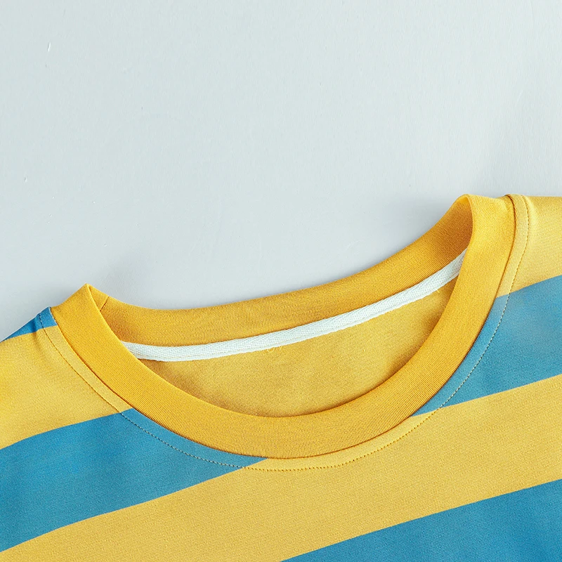 Одежда для сна женская из хлопка в полоску с мультяшным принтом | Женская одежда