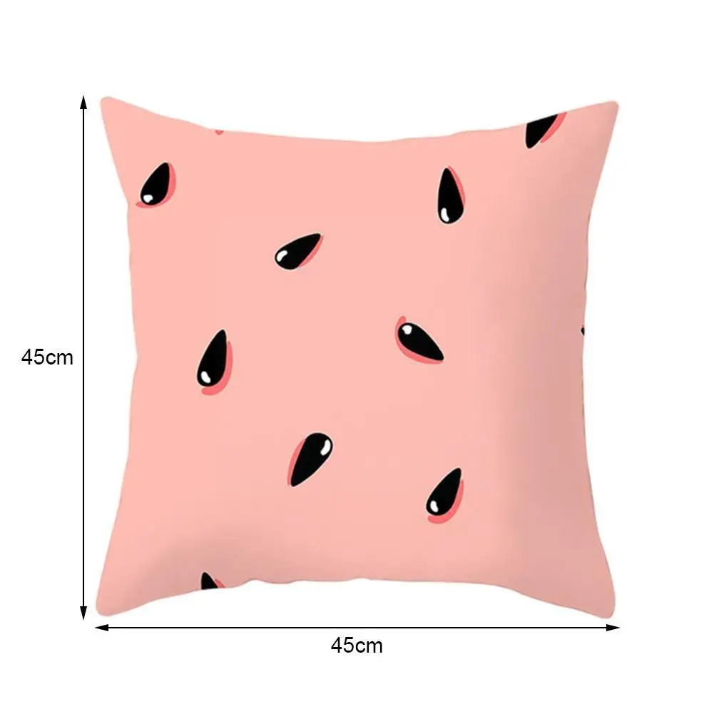 

Simple Japanese Fruit Pattern Pillow Case Single-sided Skin Cushion Household Cover 45*45cm Goods Peach E0T3