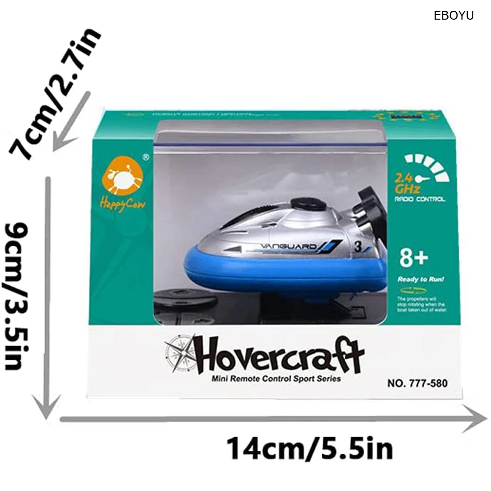 Обновленная модель корабля Happycow 777-580 RC Hovercraft 2 4 ГГц с дистанционным управлением