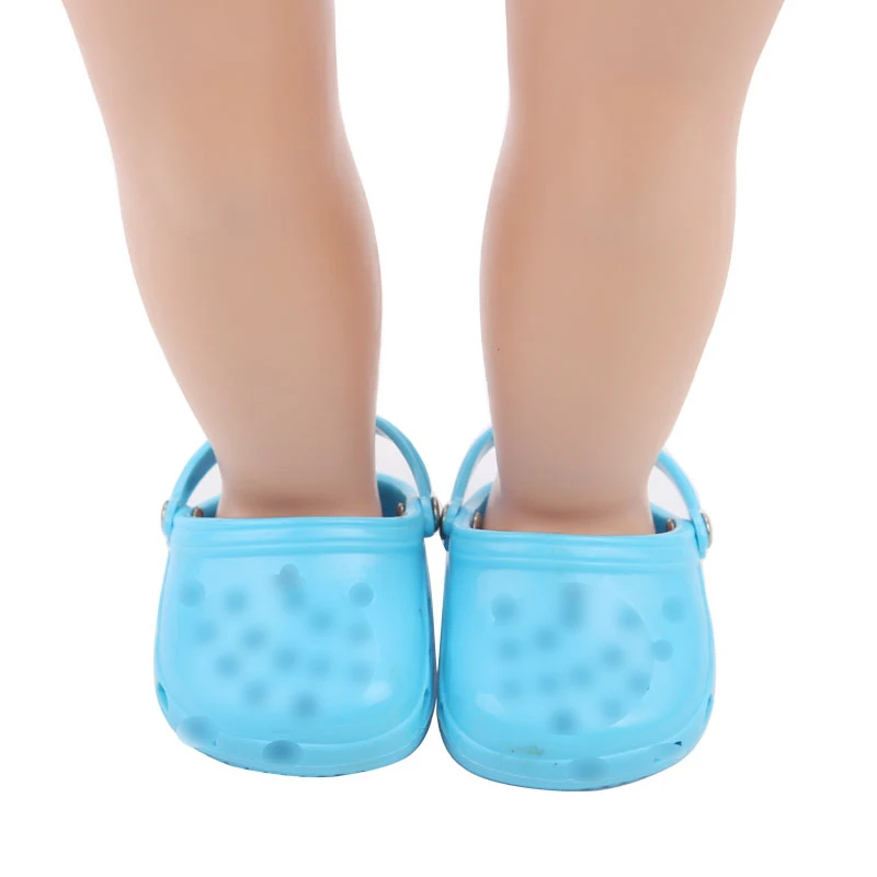 

18 Inch American Doll Girls Shoes Casual Beach Sandals Rubber Newborn Baby Toys Accessories Fit 40-43 Cm Baby Boy Dolls s33