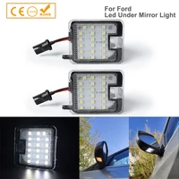 2x for ford led side under mirror light puddle welcome lamp for focus kuga mondeo c max s max auto led bulbs lamp lighting part