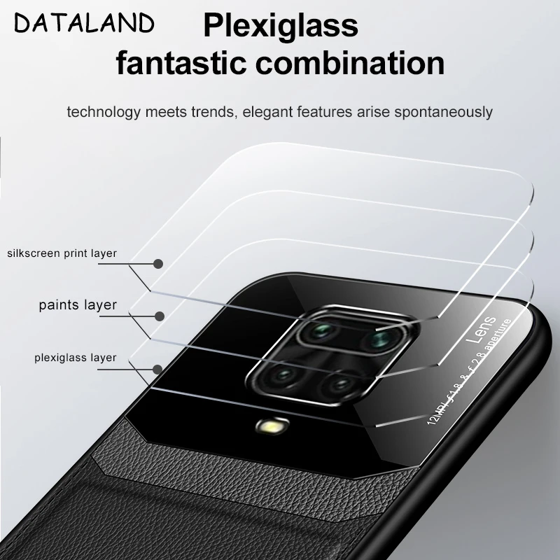 Чехол для Xiaomi Redmi Note 9 Pro роскошный стеклянный жесткий кожаный чехол 9S Max |