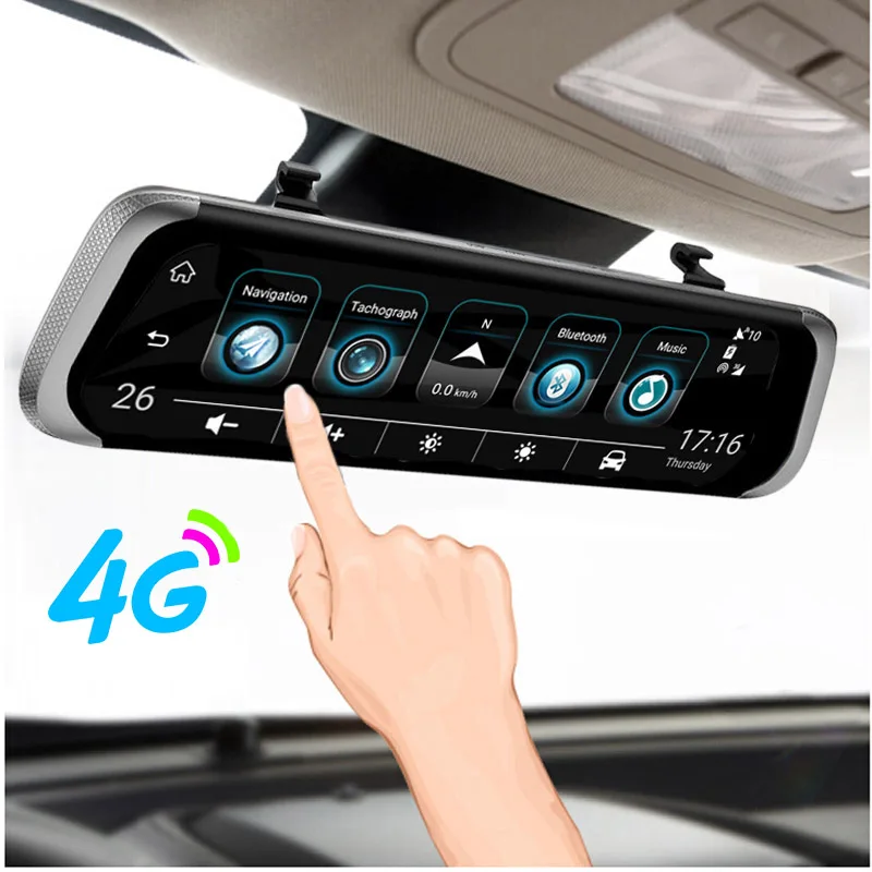 4G 1" HD 1080P зеркало заднего вида Автомобильный видеорегистратор gps навигатор wifi ADAS Dash Cam двойной объектив видеорегистратор с ночным видением Авто регистратор камера