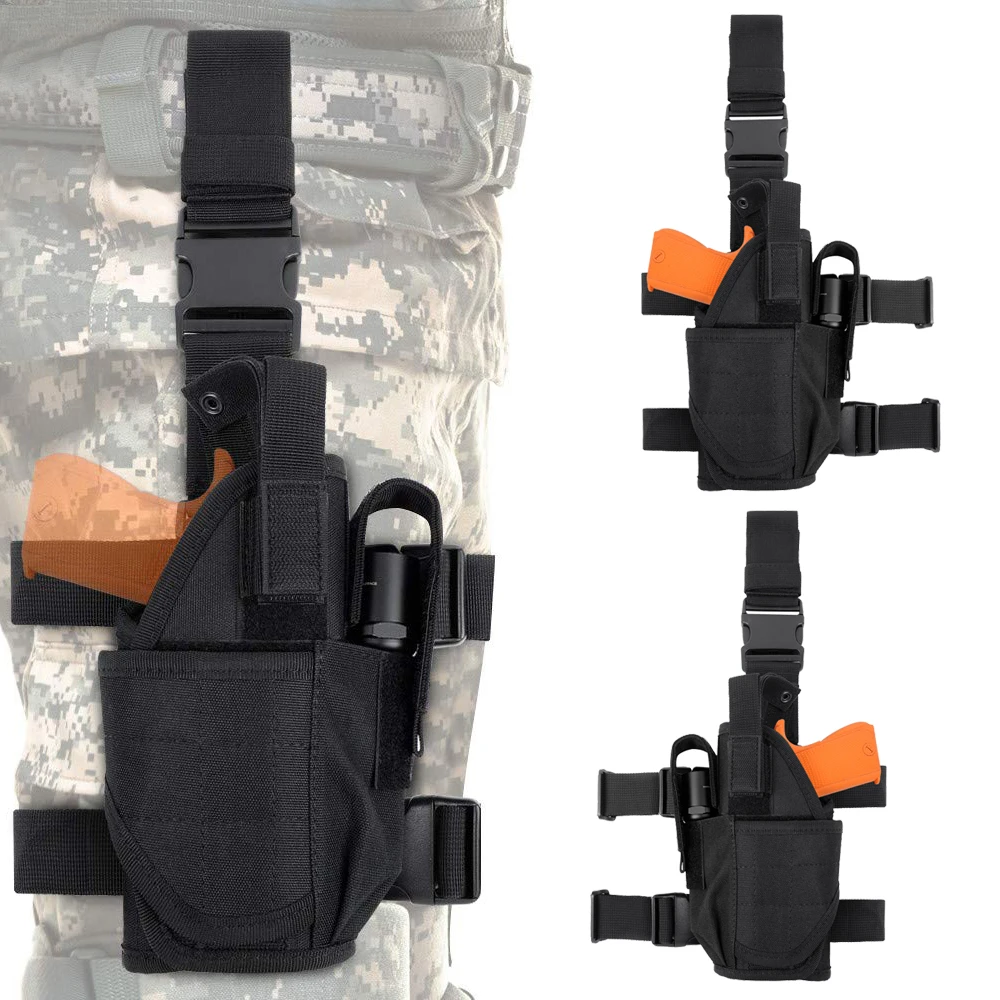 Регулируемый Военное Дело Пистолет падения нога бедра кобура влево/правой руки