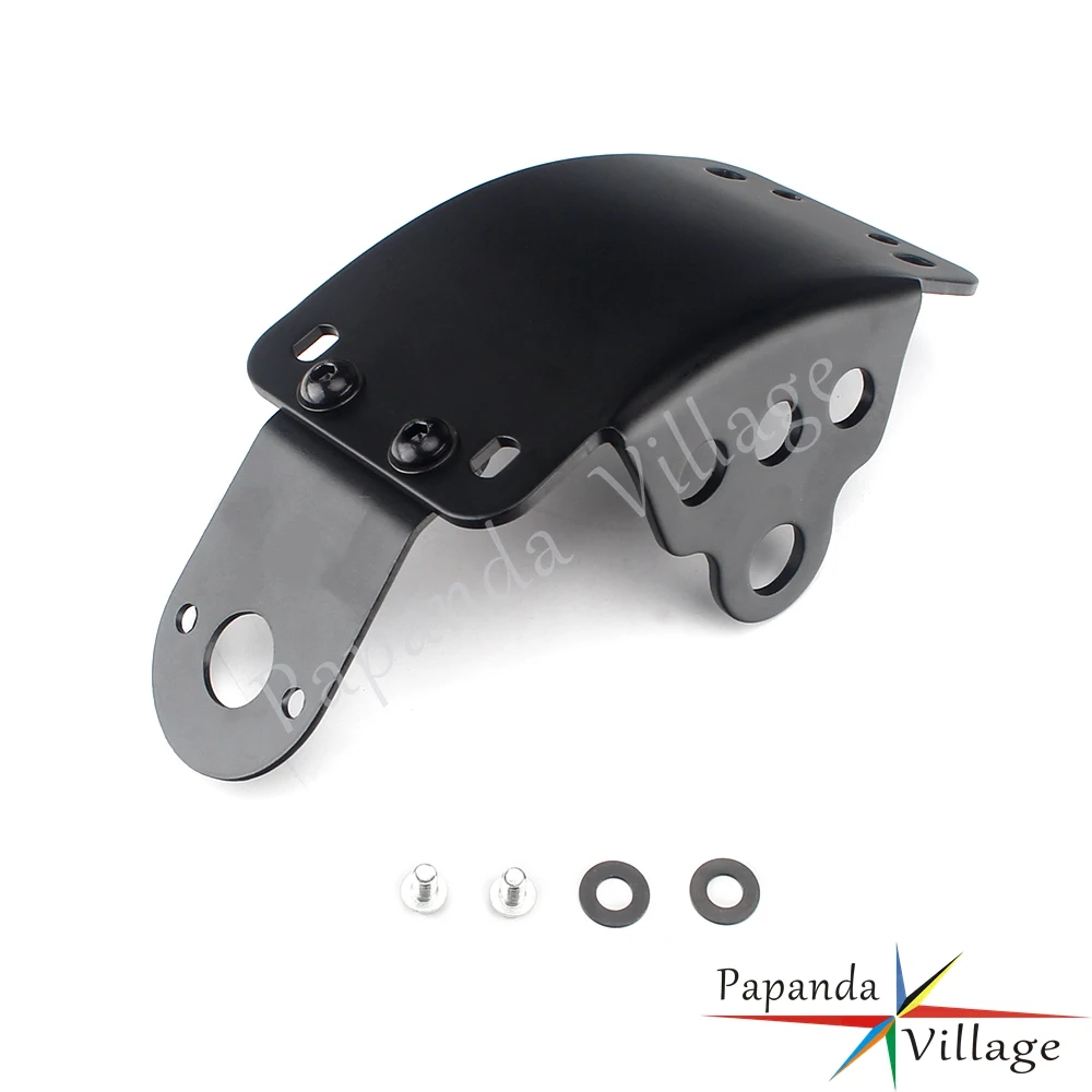 Черный боковой кронштейн для мотоцикла лицензионный с номером Harley Softail Custom Cafe Racer