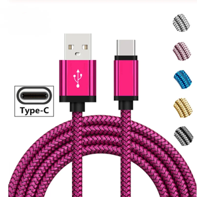 USB кабель Type c 1 м 2 4 А нейлоновый шнур для быстрой зарядки Samsung Galaxy A10S A20S A30 A40 A50 A60 A70