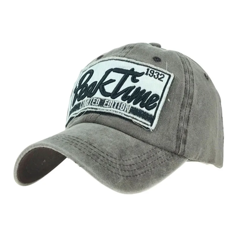 

5 Color Men Women Washed Cotton Baseball Cap Snapback Hat Retro Hip Hop Fitted Caps Casual Letter Casquette Gorra Hombre Bone