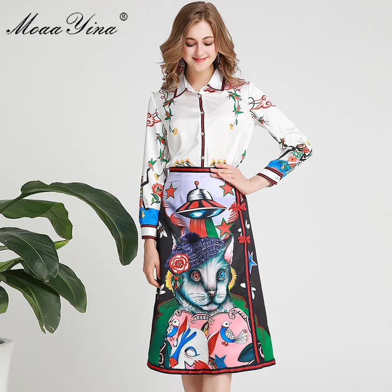 MoaaYina/модный Дизайнерский Костюм весенне-летний женский топ с длинными рукавами и