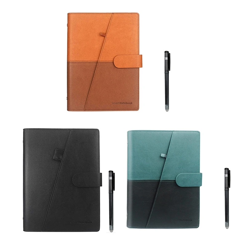 

Smart Erasable Notebook Leather Paper Reusable Wirebound Notebook Sketch Pads Lined With Pen