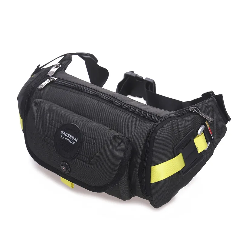 Hiking Mass Running Bag waist bag phone bag Nylon chest bag cangurera Blcak Bag Leisure Bag  belt bag for men waterproof bags