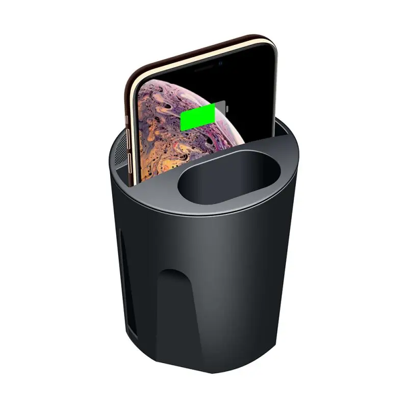 Быстрое беспроводное автомобильное зарядное устройство QI 4 в 1 с двумя USB-выходами