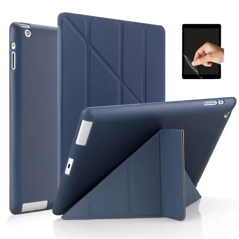 

Ультратонкий чехол-подставка из искусственной кожи для apple ipad 2/3/4, мягкая задняя крышка с откидной крышкой, умный чехол для ipad 2 017, 9,7 дюйма, 2018...