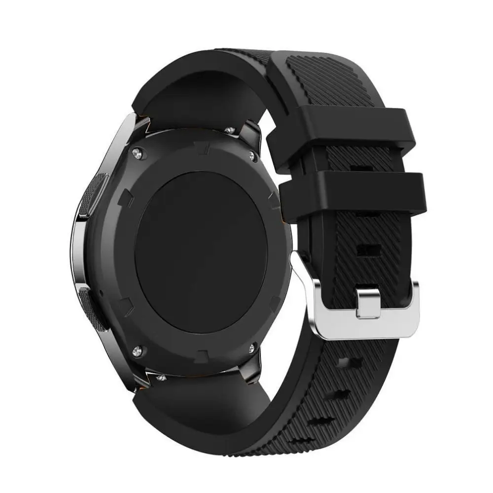 Black Joyozy 18 цветов для samsung gear S3 ремешок мягкий силиконовый сменный спортивный ремешок для Galaxy 46 мм 22 мм сменный смарт-ремешок для часов - Цвет ремешка: Black